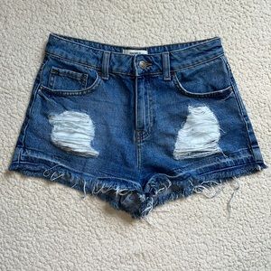 Destructed Denim Shorts